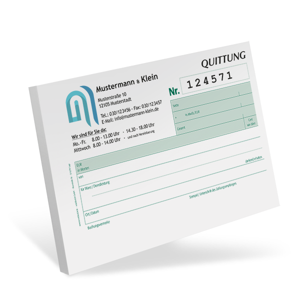 Quittungsblock #5 optional nummeriert Quittungsblock #5 optional nummeriert