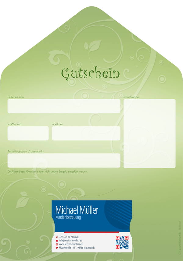 Gutscheinkarte Classic "grünes Herz" Gutscheinkarte Classic "grünes Herz"