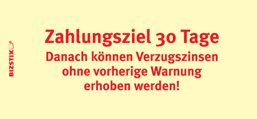 BIZSTIX® Business Haftnotizen "Zahlungsziel 30 Tage"