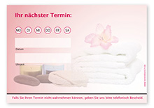 1215010102 Terminzettel "Zeit zum Entspannen" - 1 Termin mit Wochentagen Terminzettel "Zeit zum Entspannen" - 1 Termin mit Wochentagen