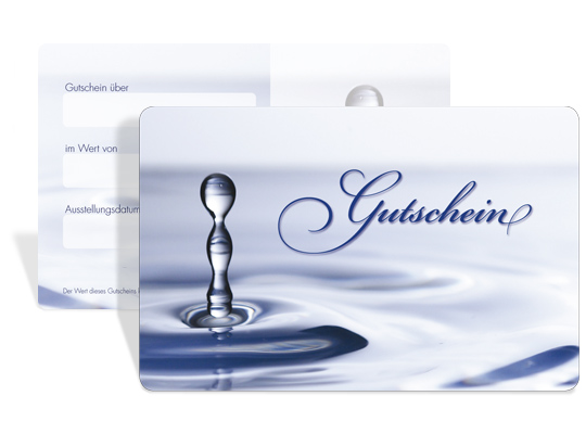 Gutscheinkarte Cute Case "kühler Tropfen" Gutscheinkarte Cute Case "kühler Tropfen"