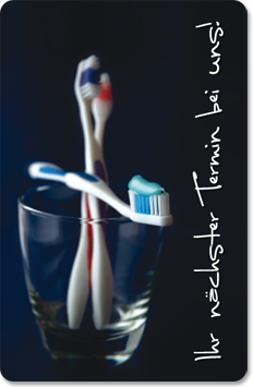 Terminkarte "Zahnpflege"