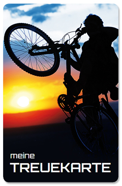 Treuekarte "mountainbike"