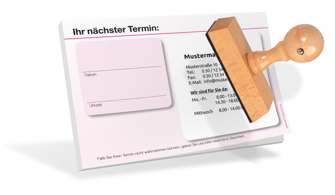 Terminzettel für deinen Stempel  Klassisch oder mit Motiven