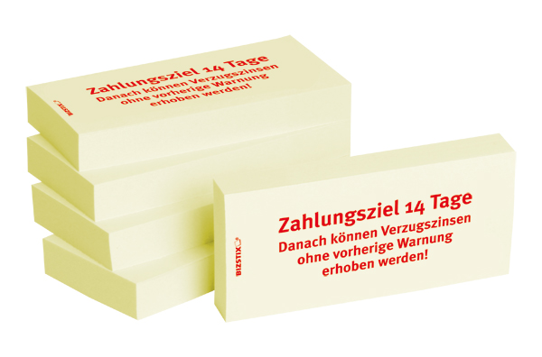 BIZSTIX® Business Haftnotizen "Zahlungsziel 14 Tage" BIZSTIX® Business Haftnotizen "Zahlungsziel 14 Tage"