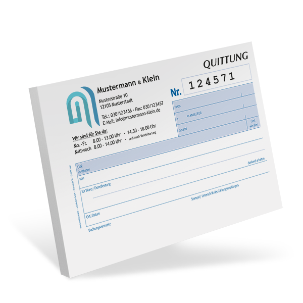 Quittungsblock #5 optional nummeriert Quittungsblock #5 optional nummeriert