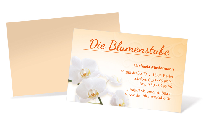 1212020222 Visitenkarte "Orchideen" Landscape Visitenkarte "Orchideen" Landscape