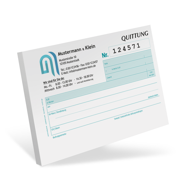 Quittungsblock #5 optional nummeriert Quittungsblock #5 optional nummeriert
