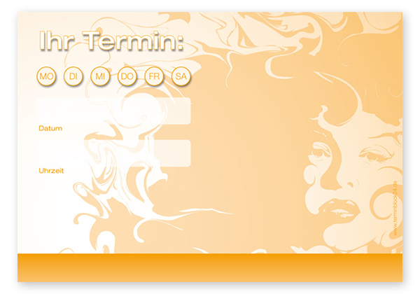 Terminzettel "Fire" - 1 Termin mit Wochentagen Terminzettel "Fire" - 1 Termin mit Wochentagen