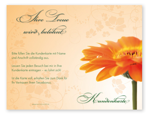 1206010113 Kundenkarte "Frühlingsduft" Kundenkarte "Frühlingsduft"