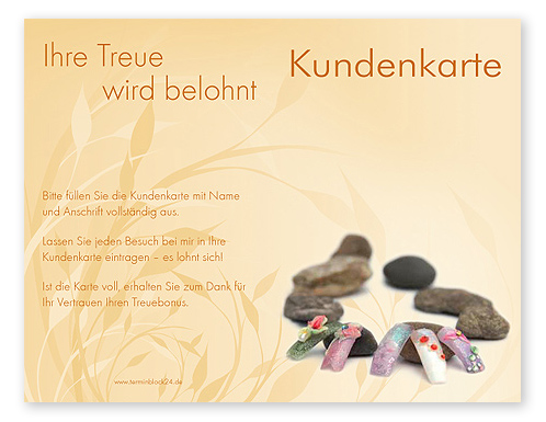 1206010142 Kundenkarte "3D Nail Art" Kundenkarte "3D Nail Art"