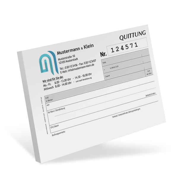 Quittungsblock #5 optional nummeriert Quittungsblock #5 optional nummeriert