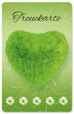 Treuekarte "grünes Herz"
