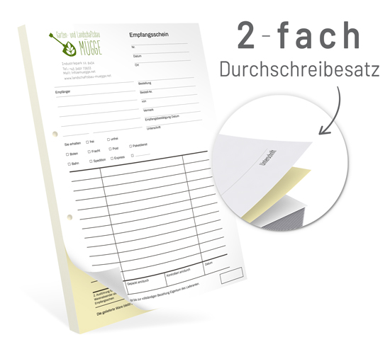 1219010111 Durchschreibesatz 2-fach geblockt DIN A4 Durchschreibesatz 2-fach geblockt DIN A4