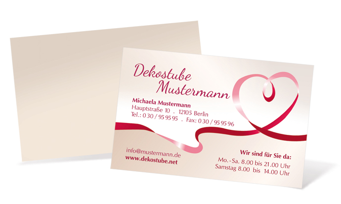 1212020295 Visitenkarte "simple heart" Landscape Visitenkarte "simple heart" Landscape