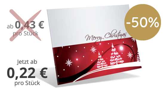 Gutschein-Klappkarten "merry christmas"