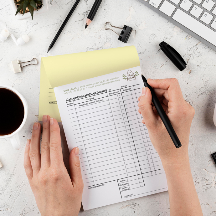 Durchschreibesatz 2-fach geblockt DIN A5 Durchschreibesatz 2-fach geblockt DIN A5