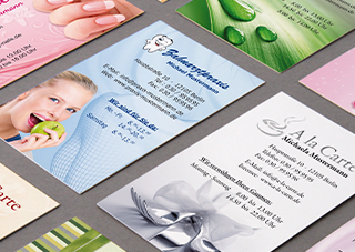 Große Auswahl an Visitenkarten-Designs Große Auswahl an Visitenkarten-Designs