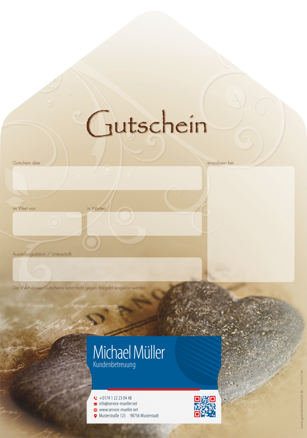 Gutscheinkarte Classic "Steinherzen" Gutscheinkarte Classic "Steinherzen"
