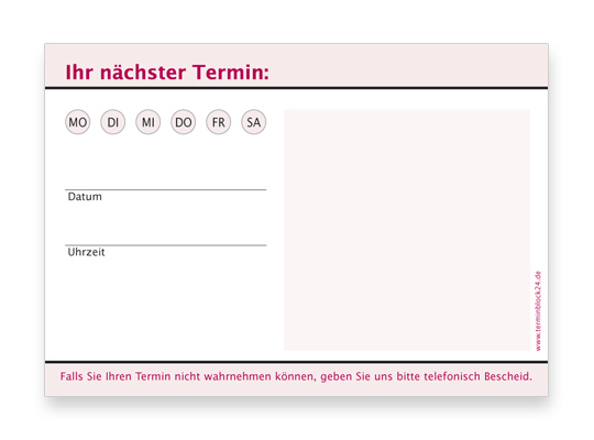 Terminzettel Classic #6 rot