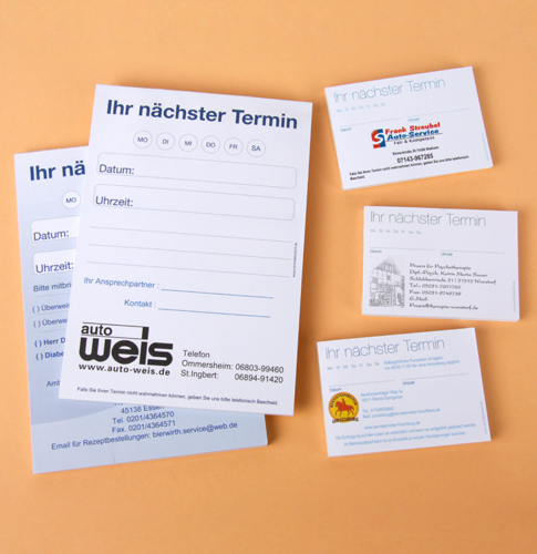 Terminzettel für Groß und Klein