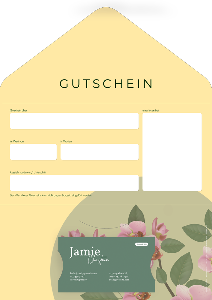 Gutscheinkarte Classic "Orchid" individuell Gutscheinkarte Classic "Orchid" individuell