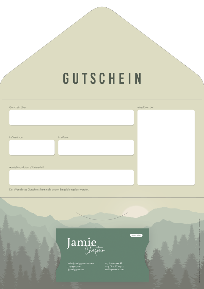 Gutscheinkarte Classic "Wanderlust" individuell Gutscheinkarte Classic "Wanderlust" individuell