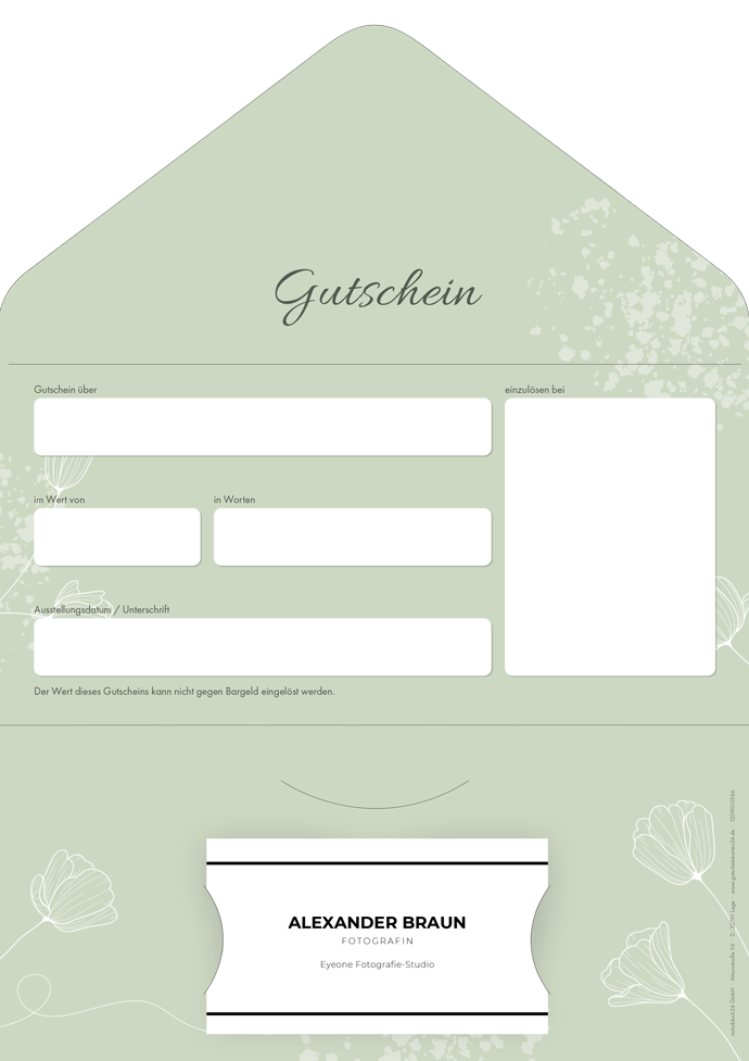 Gutscheinkarte Classic "Wedding" individuell Gutscheinkarte Classic "Wedding" individuell