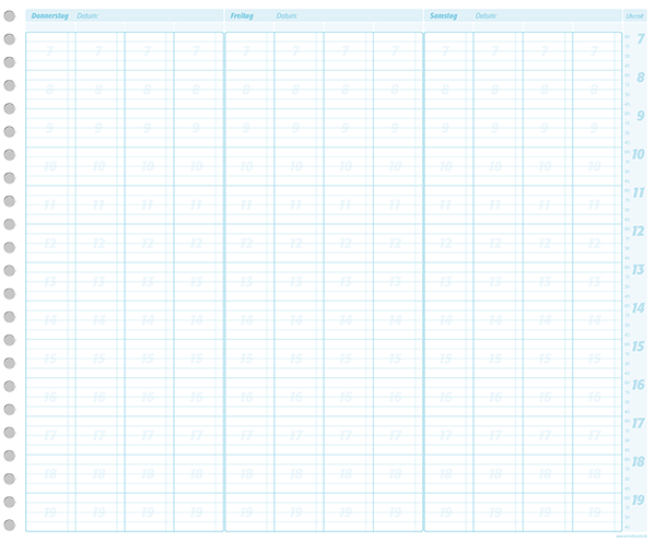 DailyMax Terminplaner 4 Spalten - 15 Minutentakt