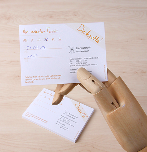 Termin gestalten mit Haftnotizen