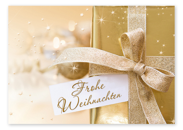 Weihnachts-Postkarte "golden wonder"