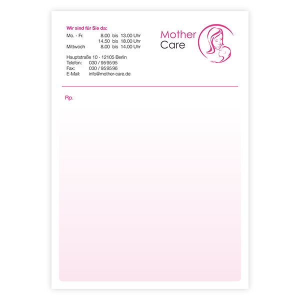 Privatrezept Classic hoch mit Eindruck Privatrezept Classic hoch mit Eindruck