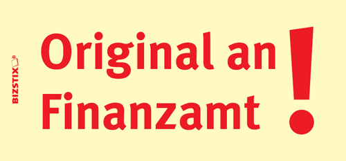 1301010158 BIZSTIX® Business Haftnotizen "Original an Finanzamt" BIZSTIX® Business Haftnotizen "Original an Finanzamt"
