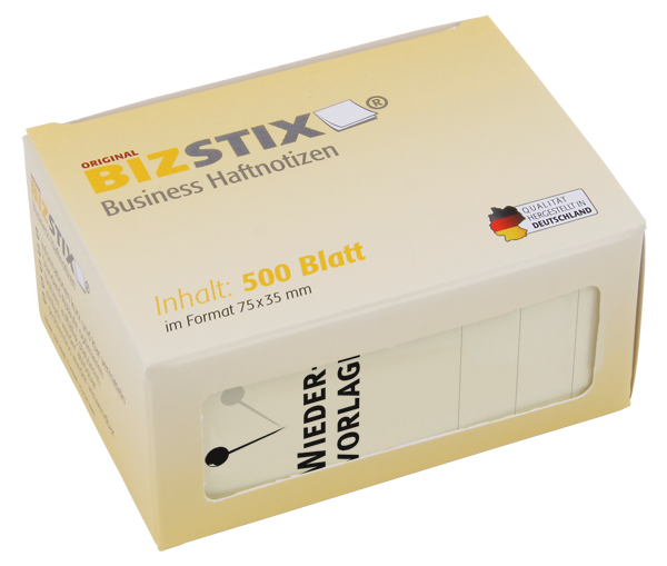 BIZSTIX® Business Haftnotizen "Wiedervorlage"