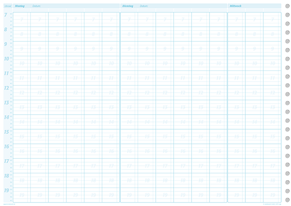Terminplaner A3 für mehrere Mitarbeiter