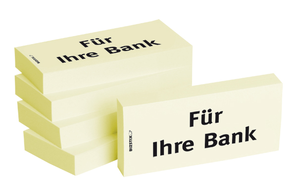 BIZSTIX® Business Haftnotizen "Für Ihre Bank"