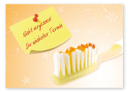 1223010137 Terminerinnerungskarte "Zahnbürste" Terminerinnerungskarte "Zahnbürste"