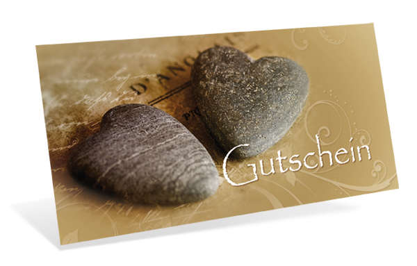 1209010188 Gutscheinkarte Classic "Steinherzen" Gutscheinkarte Classic "Steinherzen"