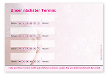Terminzettel "Babyglück" - 4 Termine mit Wochentagen