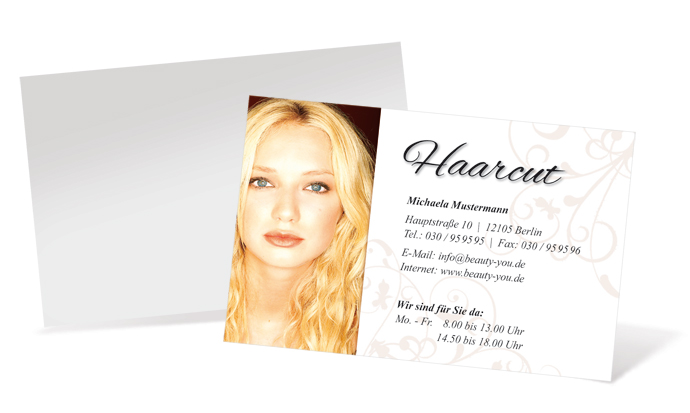 Visitenkarte "blonde Schönheit" Landscape Visitenkarte "blonde Schönheit" Landscape