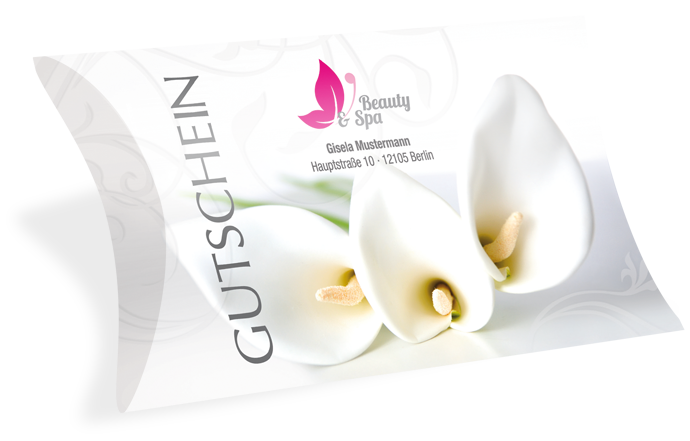 1231010200 Gutscheinkarte Etui "calla" individuell Gutscheinkarte Etui "calla" individuell