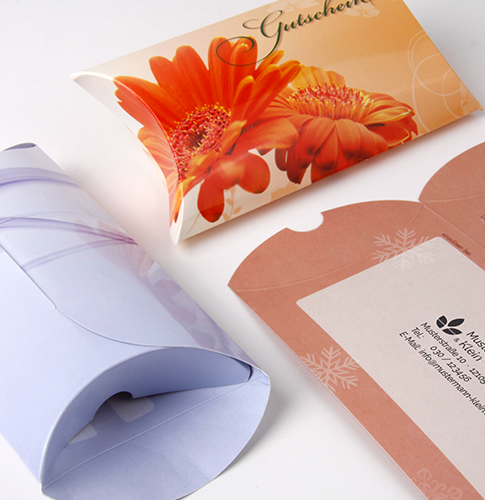 Gutscheinkarten drucken: Gutschein individuell gestalten, beidseitig bedruckt 