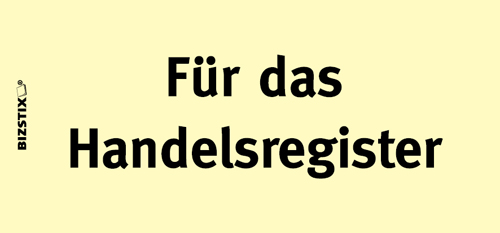 BIZSTIX® Business Haftnotizen "Für das Handelsregister"