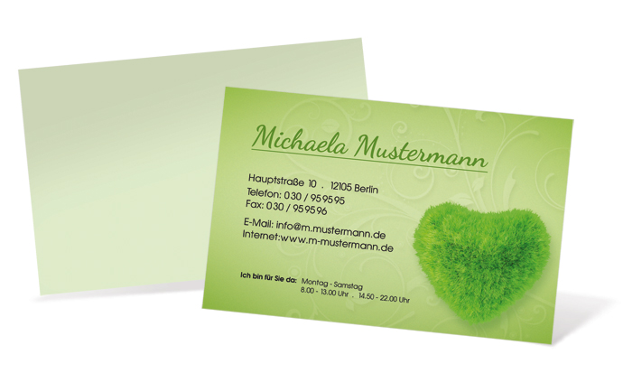 1212020228 Visitenkarte "grünes Herz" Landscape Visitenkarte "grünes Herz" Landscape