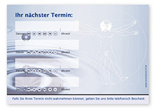 1215010417 Terminzettel "Körperfrische" - 4 Termine mit Wochentagen Terminzettel "Körperfrische" - 4 Termine mit Wochentagen