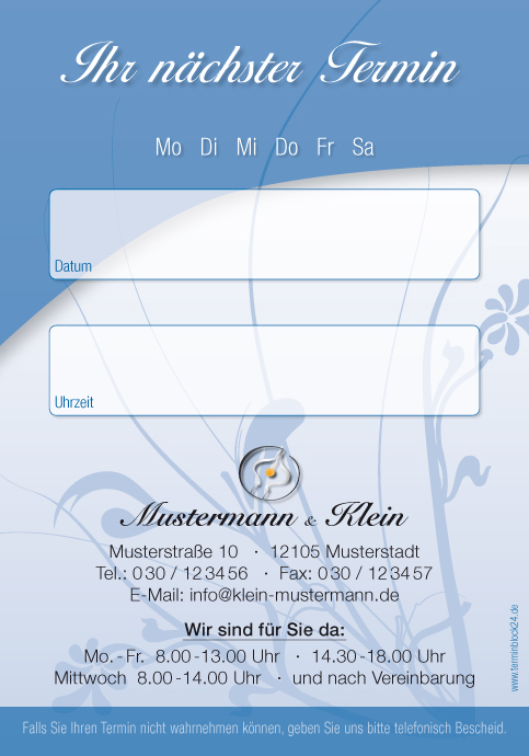 1228040101 Terminzettel "Nature Elegance" Terminzettel "Nature Elegance"