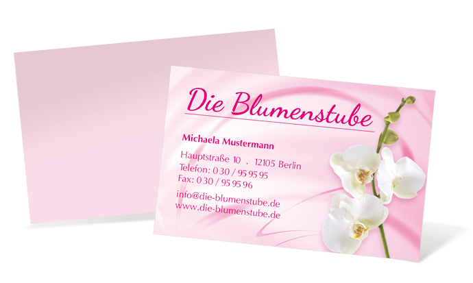 1212020223 Visitenkarte "pink Flower" Landscape Visitenkarte "pink Flower" Landscape
