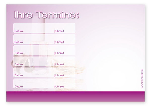 Terminzettel "nail design" - 6 Temine Terminzettel "nail design" - 6 Temine
