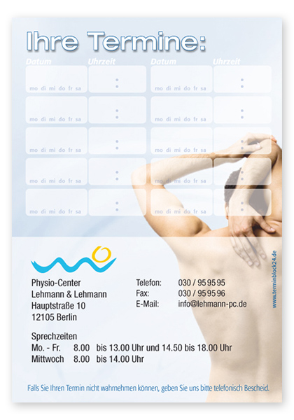 1214011039 Terminzettel "Vitalität" - 10 Termine mit Wochentagen Terminzettel "Vitalität" - 10 Termine mit Wochentagen