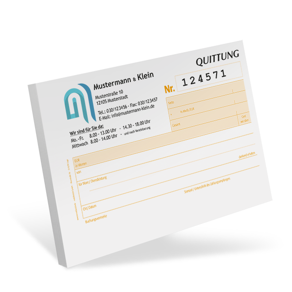 Quittungsblock #5 optional nummeriert Quittungsblock #5 optional nummeriert